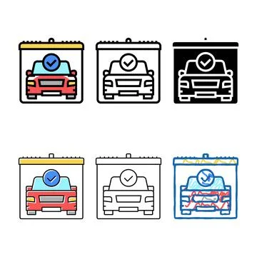 Drivers day concepts of test color icon vector 스톡 일러스트