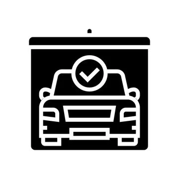 Drivers day of test glyph icon vector illustration Stock-Illustration