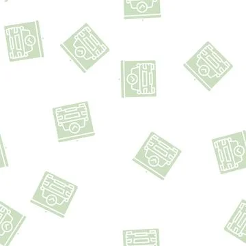Drivers day of test glyph seamless pattern Stock Illustration