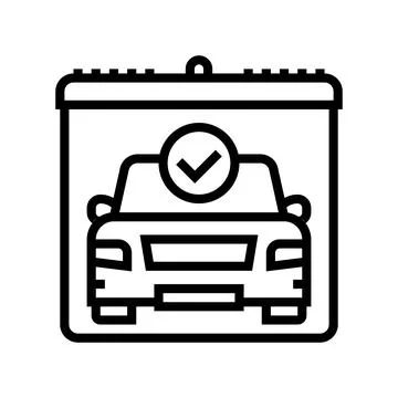 Drivers day of test line icon vector illustration Stock-Illustration