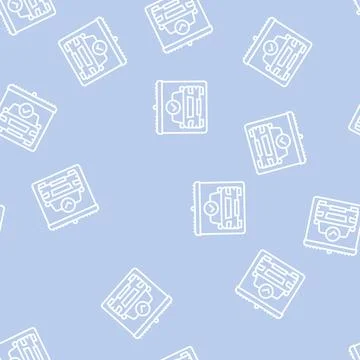 Drivers day of test line seamless pattern Stock Illustration