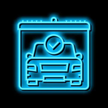 Drivers day of test neon glow icon illustration Stock-Illustration