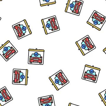 Drivers day of test vector seamless pattern Ilustración de archivo