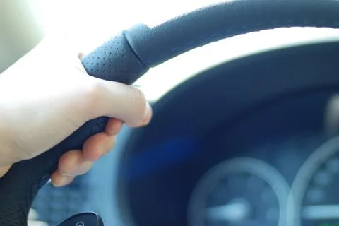 Driver's hand Foto stock