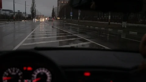 Driver's point of view Stock Footage 104221076