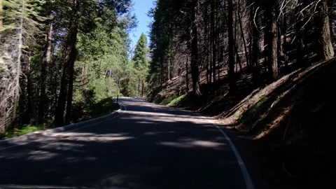 Driver's point of view view road without vehicles with lines empty Stock Footage 232164860