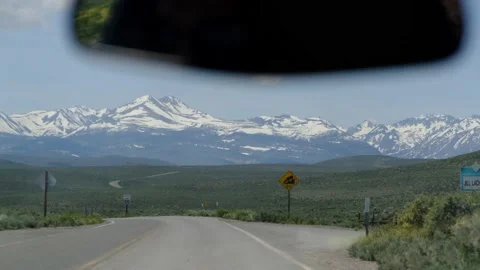 Driver's point of view view road without vehicles with lines empty Stock Footage 232167696