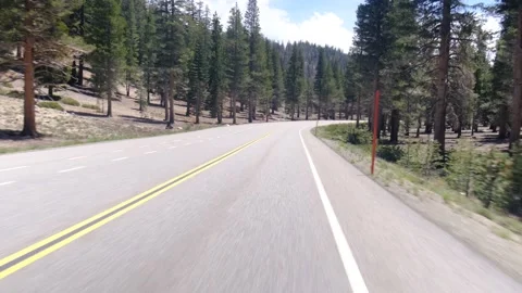 Driver's point of view view road without vehicles with lines empty Stock Footage 232167957