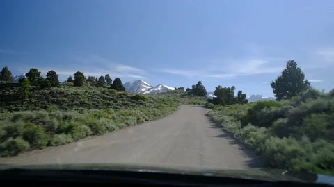 Driver's point of view view road without vehicles with lines empty Stock Footage 232168099