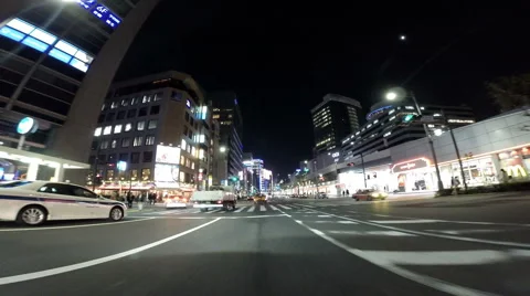Driver's POV through the entertainment district of Yurakucho Stock Footage 61507873