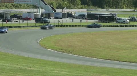Drivers take a warm-up lap (4 of 4) Stock-Footage 10575084