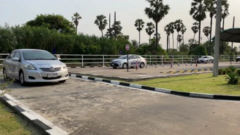 Drivers training lessons at driving school skill testing behind the wheel Video stock 186913960