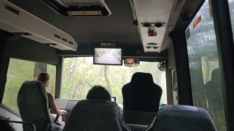 Driver's View inside a 4WD Tour Bus, K'gari (Fraser Island), Australia 8K Stock Footage 299049308