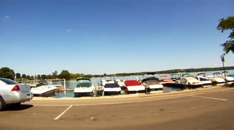 Drivers Window POV Lake Pier Stock Footage 57719503