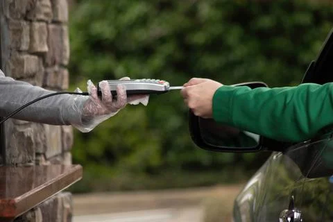Drivethrough during Covid Stock Photos
