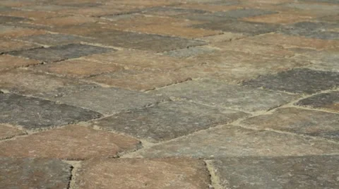 Driveway Bricks Macro with a Slider Stock Footage 12117644