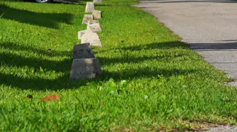 Driveway Pillars at At Sunrise Video stock 63320587