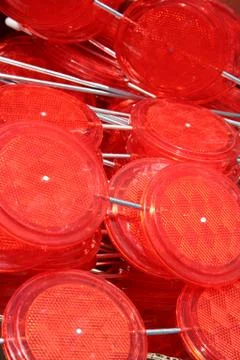 Driveway reflectors Stock Photos