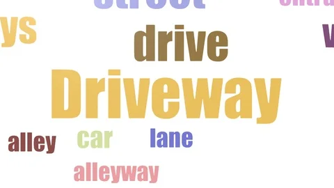 Driveway Tag Cloud Animated Isolated 動画素材 107217140