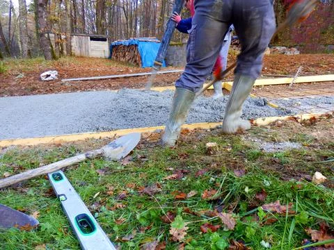 Driveway under Construction Stock Photos