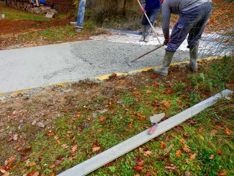 Driveway under Construction Stock Photos