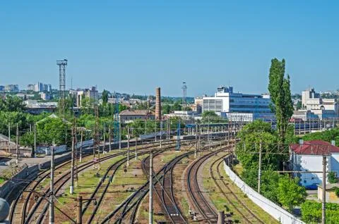 Driveways to station Stock-Fotos