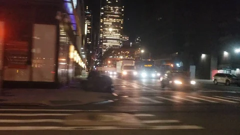 Driving Up 10th Ave Stock Footage