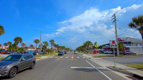 Driving on A1A Beach Blvd Saint Augustine Beach Florida Stock Footage 337917728