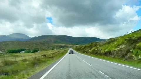 Driving the A859 Through the Isle of Harris, Outer Hebrides Hyperlapse POV Stock Footage 336693367
