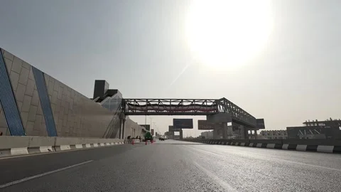 Driving Across Cairo Ring Road Bridges and Exits Expansive Views Greater Cairo Stock Footage 329828221