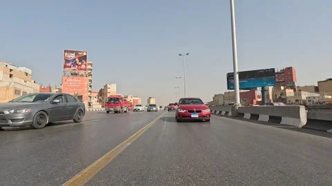 Driving Across Cairo Ring Road Interchanges with Expansive Views of the Capital Stock-Footage 329835274