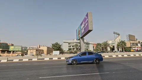Driving Across Cairo Ring Road Highways Observing the Movement of Greater Cairo Stock Footage 329844356