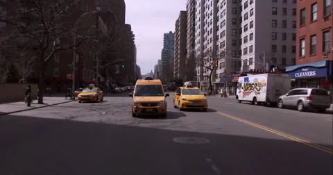 Driving along 3rd Avenue in Manhattan on a clear day Stock Footage 51234959