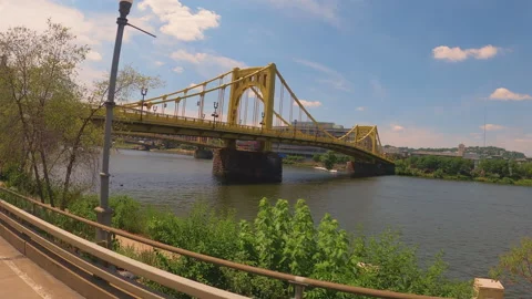 Driving Along Allegheny River 스톡 동영상 222030673