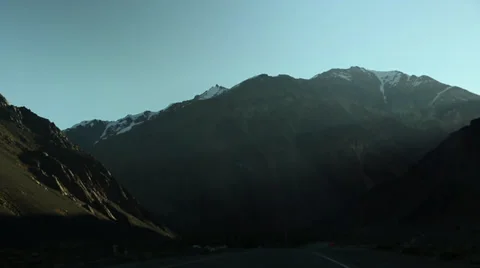Driving Along Andes Highway Passenger POV Stock Video Stock-Footage 34200091