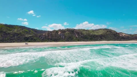 Driving Along Beach Stock Footage 178470650