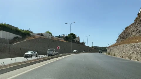 Driving Along Bodrum Turkey Roads Stock Footage 214998103