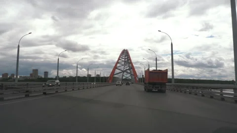 Driving along the bridge Video stock 156941316