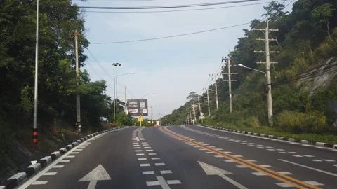 Driving along the coast road Stock Footage 220317610