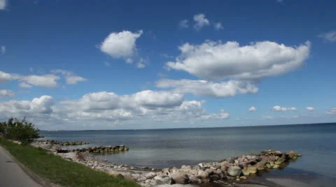 Driving along the coastline Stock Footage 23857225