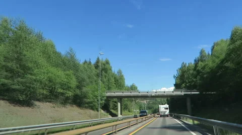Driving along the e6 road from oslo towards Trondheim. 스톡 동영상 66362442