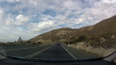 Driving along a Highway Stock Footage 75843000