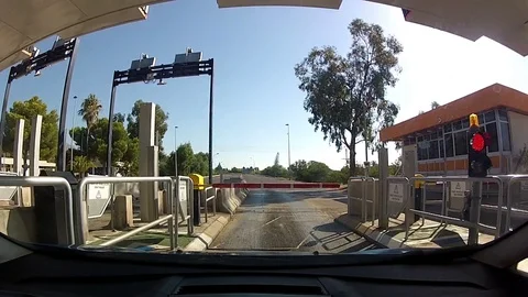 Driving along a Highway Stock Footage 75843535