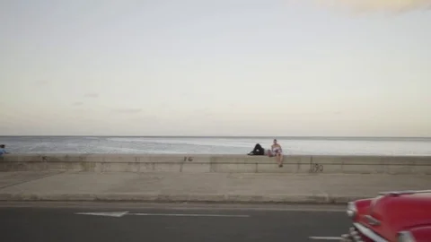 DRIVING ALONG MALECON 2 Stock Footage 72782621