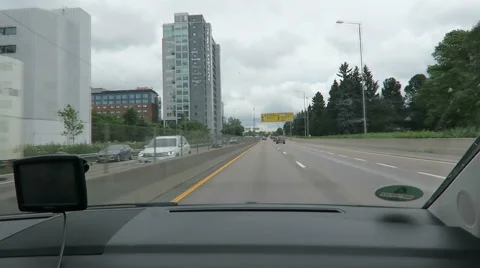 Driving along the motorway E6 from Oslo towards Trondheim (Norway) Vídeo Stock 66358075