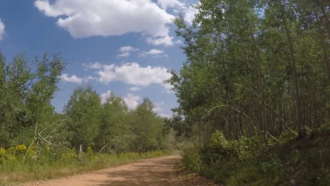 Driving along a Mountain road Stock Footage 84138252