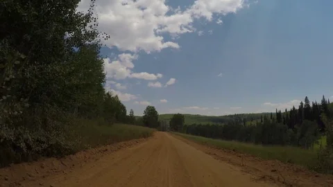 Driving along a Mountain road Stock Footage 84138267