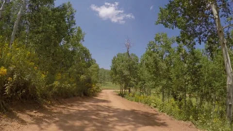 Driving along a Mountain road Stock Footage 84139701