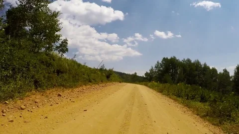 Driving along a Mountain road Stock Footage 84139730
