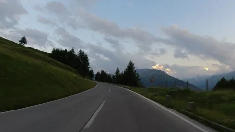 Driving along the panoramic road from the Grossglockner pass Stock Footage 249547791